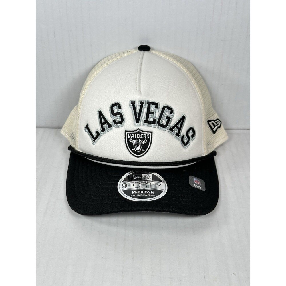 New Era 9FORTY Las Vegas Raiders A-Frame M-Crown Rope Adjustable Hat Cap OSFM